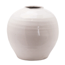 Garda Glazed White Regola Vase by Lavishway | Vases-50971