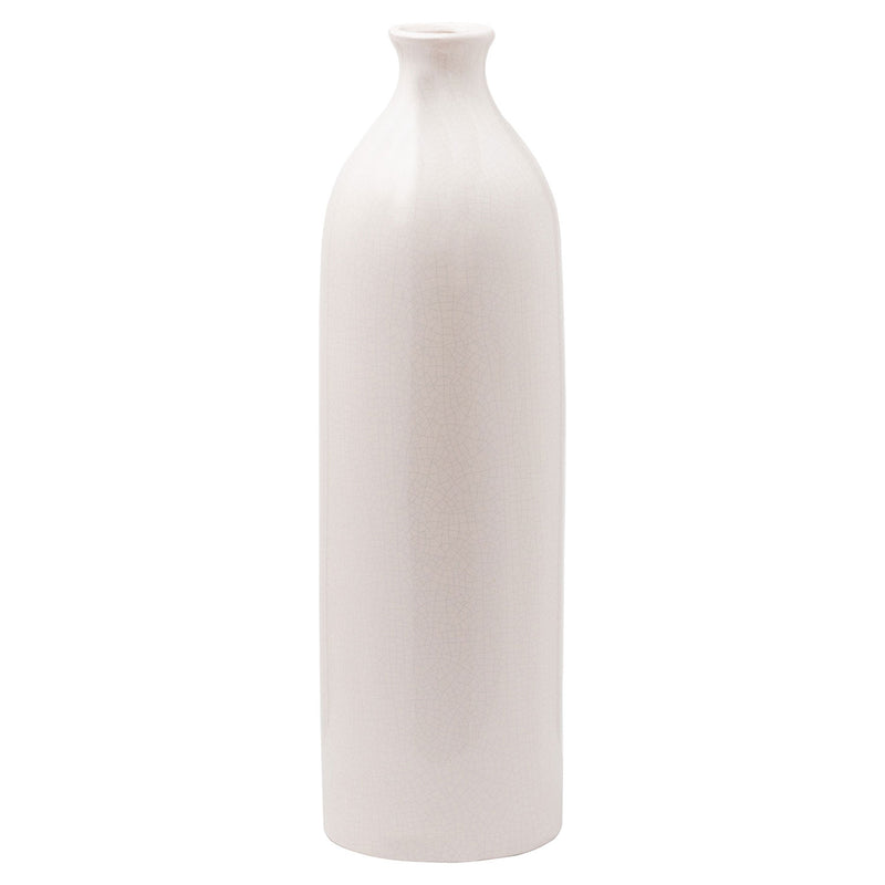 Garda Glazed White Gisela Vase by Lavishway | Vases-50955