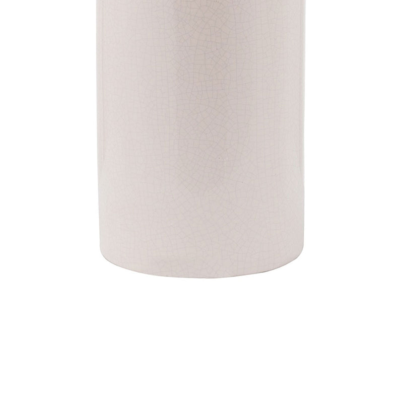 Garda Glazed White Gisela Vase by Lavishway | Vases-50957