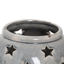 Garda Grey Star Candle Lantern by Lavishway | Candle Holders-51374