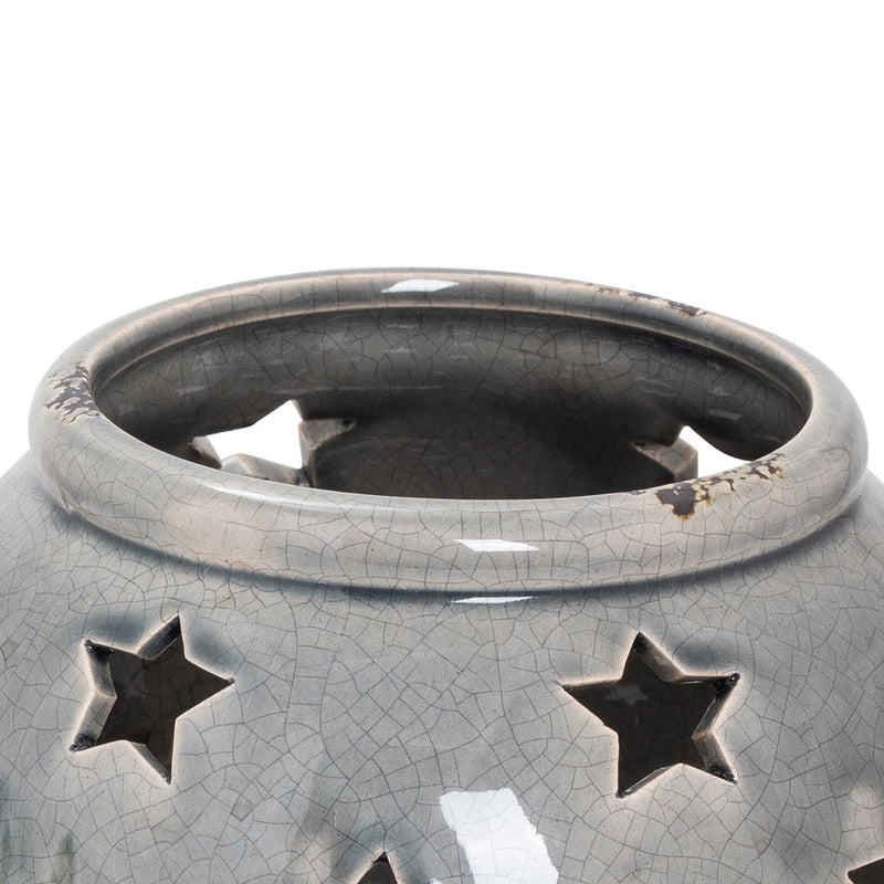 Garda Grey Star Candle Lantern by Lavishway | Candle Holders-51374