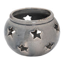 Garda Star Grey Ceramic Candle Lantern by Lavishway | Candle Holders-51371