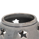 Garda Star Grey Ceramic Candle Lantern by Lavishway | Candle Holders-51372