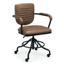 Gehry Brown Faux Leather Office Chair by Lavishway | Faux Chairs-20214