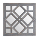 Geometric Diamond Cut Out Grey Wall Mirror by Lavishway | Wall Mirrors-50367