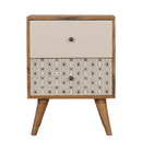 Martino Printed 2 Drawers Bedside Cabinet by Lavishway | Bedside Tables-59957