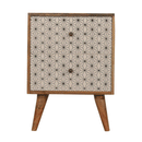 Martino Printed 2 Drawers Bedside Table by Lavishway | Bedside Tables-59935