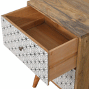 Martino Printed 2 Drawers Bedside Table by Lavishway | Bedside Tables-59939