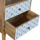 Martino Geometric Printed Bedside Table by Lavishway | Bedside Tables-59921