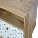 Martino Geometric Printed Bedside Table by Lavishway | Bedside Tables-59923