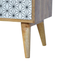 Martino Geometric Printed Bedside Table by Lavishway | Bedside Tables-59922