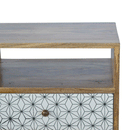 Martino Geometric Printed Bedside Table by Lavishway | Bedside Tables-59924