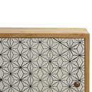 Martino Screen Printed 1 Door Bedside Cabinet by Lavishway | Bedside Tables-59907