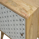 Martino Screen Printed 1 Door Bedside Cabinet by Lavishway | Bedside Tables-59905