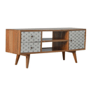 Martino Screen Printed 2 Drawers Media Unit by Lavishway | TV Units Cabinets-59892