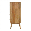 Martino White & Printed Tall 4 Drawers Chest by Lavishway | Chest Of Drawers-59878