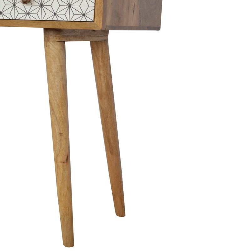 Martino Screen Printed 3 Drawers Writing Desk by Lavishway | Reclaimed Wood Desks-59872