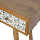Martino Screen Printed 3 Drawers Writing Desk by Lavishway | Reclaimed Wood Desks-59871