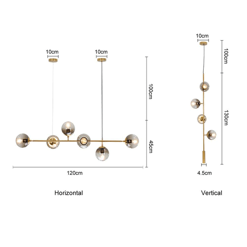 Globe Glass Ball LED Chandelier by Lavishway | Pendant Lighting-50126