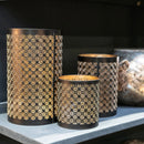 Glowray Black & Gold Marrakesh Lantern by Lavishway | Candle Holders-50651