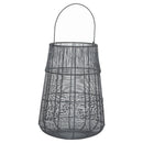 Glowray Grey Conical Wire Lantern by Lavishway | Candle Holders-50677