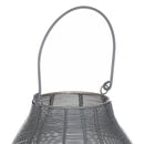 Glowray Silver & Grey Bulbous Wire Lantern by Lavishway | Candle Holders-50752