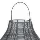 Glowray Silver & Grey Bulbous Wire Lantern by Lavishway | Candle Holders-50750