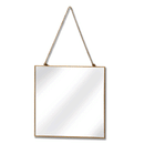 Gold Edged Square Hanging Wall Mirror by Lavishway | Wall Mirrors-50361