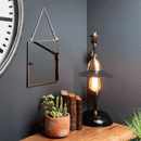 Gold Edged Square Hanging Wall Mirror by Lavishway | Wall Mirrors-50360