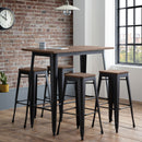 Grafton Solid Elm Wood Seat Bar Stool by Lavishway | Bar Stools-20357