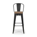 Grafton Solid Elm Wood Seat Bar Stool by Lavishway | Bar Stools-20242