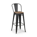 Grafton Solid Elm Wood Seat Bar Stool by Lavishway | Bar Stools-20241