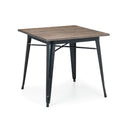 Grafton Solid Elm Wood Square Top Bar Table by Lavishway | Bar Tables-20230