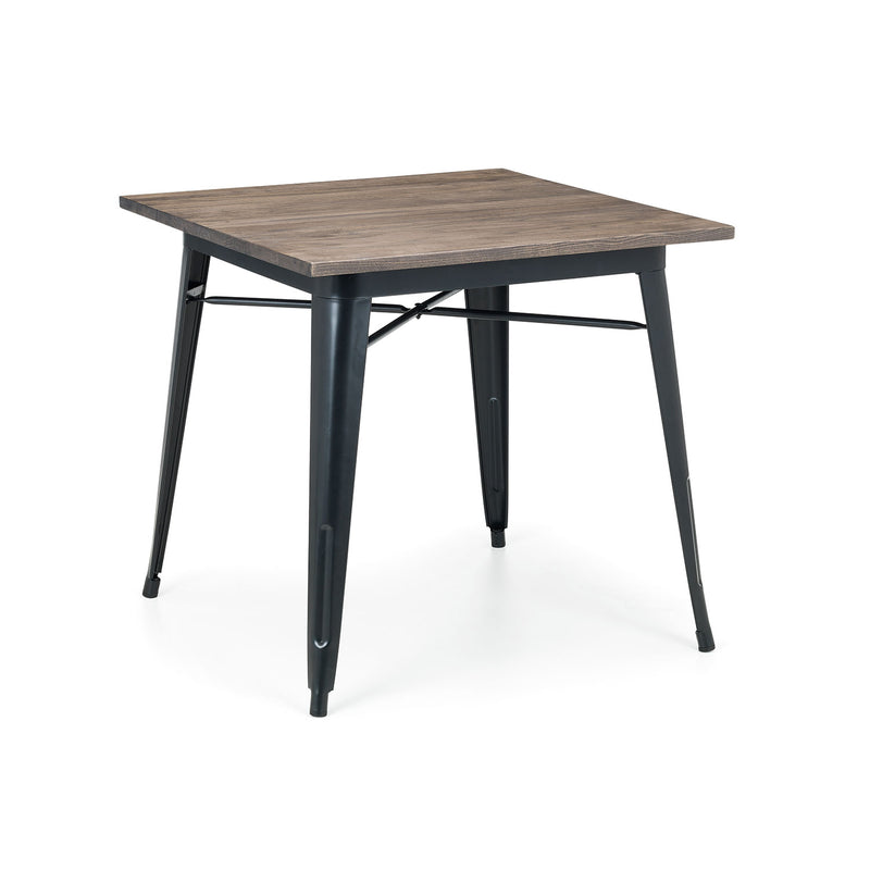 Grafton Solid Elm Wood Square Top Bar Table by Lavishway | Bar Tables-20230