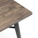 Grafton Solid Elm Wood Square Top Bar Table by Lavishway | Bar Tables-20233