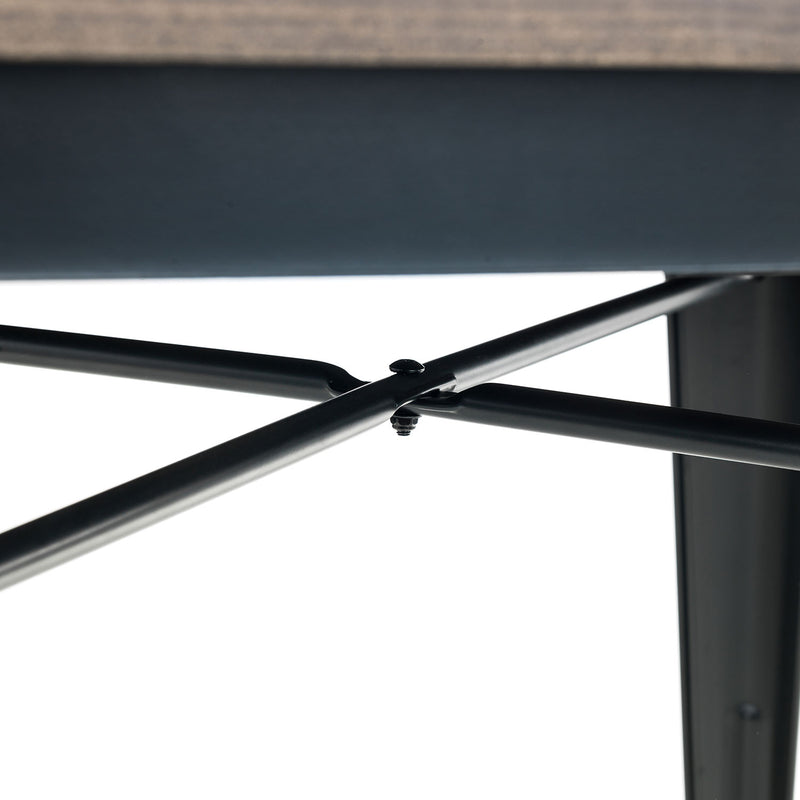 Grafton Solid Elm Wood Square Top Bar Table by Lavishway | Bar Tables-20232