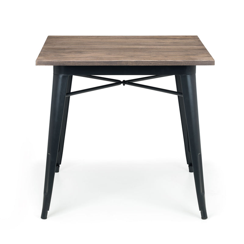 Grafton Solid Elm Wood Square Top Bar Table by Lavishway | Bar Tables-20231