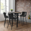 Grafton Solid Elm Wood Top Bar Table by Lavishway | Bar Tables-20346