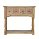 Granary Solid Wood 4 Drawers Console Table by Lavishway | Hallway Console Table-59798