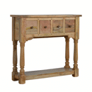 Granary Solid Wood 4 Drawers Console Table by Lavishway | Hallway Console Table-59797