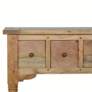 Granary Solid Wood 4 Drawers Console Table by Lavishway | Hallway Console Table-59804