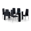 Greenwich Black Faux Leather Dining Chair by Lavishway | Dining Chairs-20223
