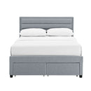 Greenwich Grey Linen Fabric Storage Bed by Lavishway | Ottoman Beds-35559