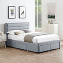 Greenwich Grey Linen Fabric Storage Bed by Lavishway | Ottoman Beds-35557