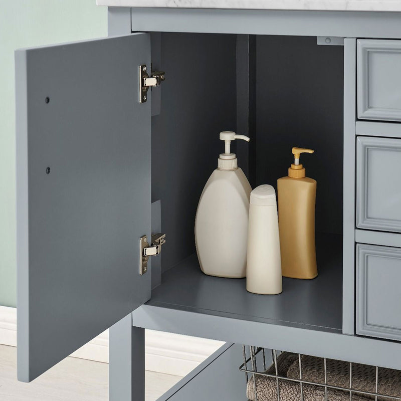 2 Doors & 3 Drawers Double Vanity Unit by Lavishway | Cupboards & Cabinets-23391