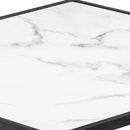 Hexagonal White Marble Top Side Table by Lavishway | Side Tables-51146