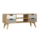 Swindon Grey & White 4 Drawers Media Unit by Lavishway | TV Units Cabinets-59656