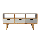 Swindon 3 Drawers Grey Hand Painted TV Unit by Lavishway | TV Units Cabinets-59634