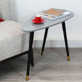 Luca Black Painted Wooden Legs Side Table by Lavishway | Side Tables-23155