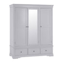 Swallow Grey 3 Door 3 Drawer Wardrobe by Lavishway | Wardrobe-36042